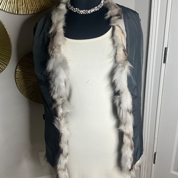 *ADRIENNE LANDAU Silver Fox Fur Jacket* - Picture 5 of 8